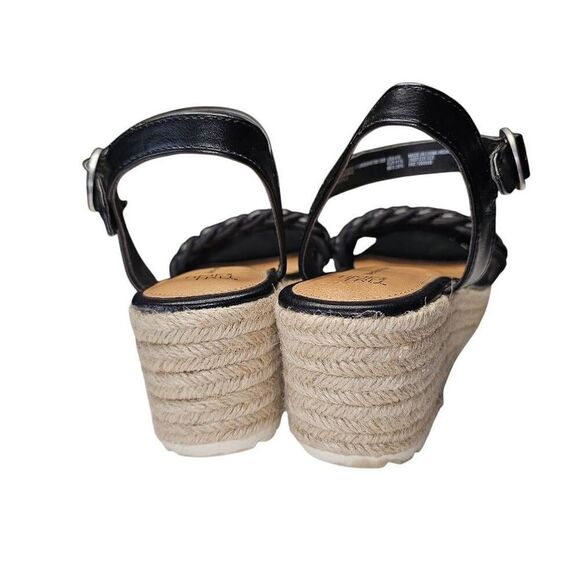 Time and Tru Women's Braided Mid-Heel Wedge Sandals Size 9.5 - Picture 10 of 12
